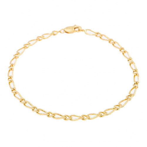 Bracelet Bracelet maille Figaro en or jaune 18 carats 58 Facettes 2283459CN