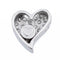 Pendentif Pendentif cœur en or blanc 18 carats et diamants 58 Facettes 2294580CN