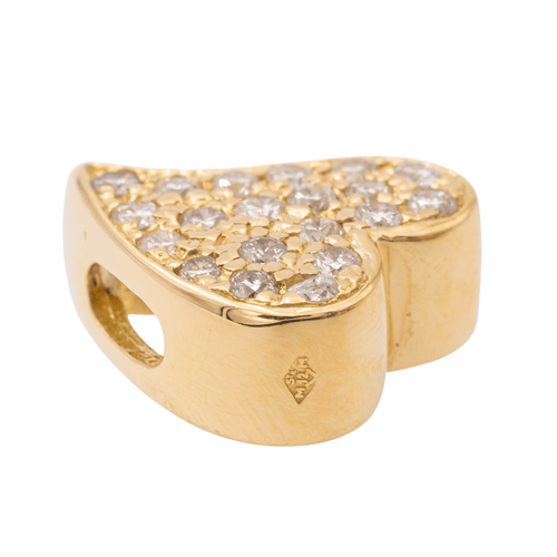 Pendentif Pendentif cœur en or jaune 18 carats et diamants 58 Facettes 2294581CN