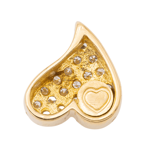 Pendentif Pendentif cœur en or jaune 18 carats et diamants 58 Facettes 2294581CN