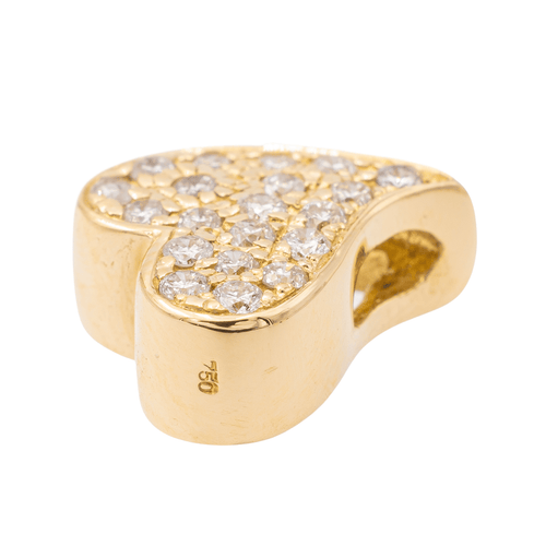 Pendentif Pendentif cœur en or jaune 18 carats et diamants 58 Facettes 2294581CN