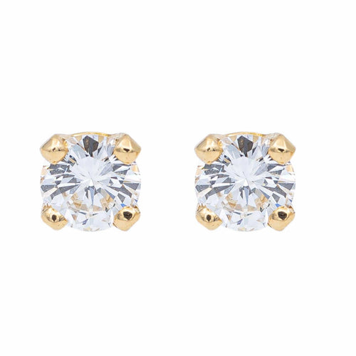 Boucles d'oreilles Boucles d'oreilles puces en or jaune 18 carats et diamants 58 Facettes 2295036CN