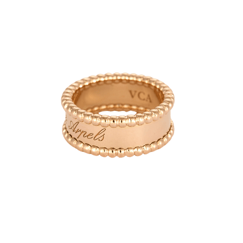 Bague 50 Van Cleef & Arpels - Bague Perlée Signature en or rose 58 Facettes BO/250001 RIV