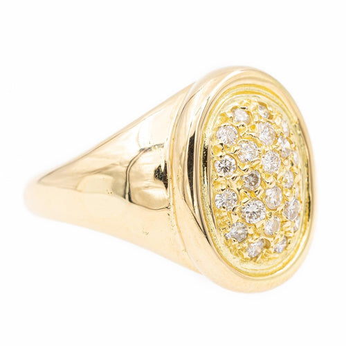 Bague 54 Bague Chevalière Or jaune Diamant 58 Facettes 2301445CN