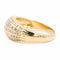 Bague 58 Bague bombée en or jaune 18 carats pavée de diamants 58 Facettes 2301450CN