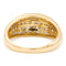 Bague 58 Bague bombée en or jaune 18 carats pavée de diamants 58 Facettes 2301450CN