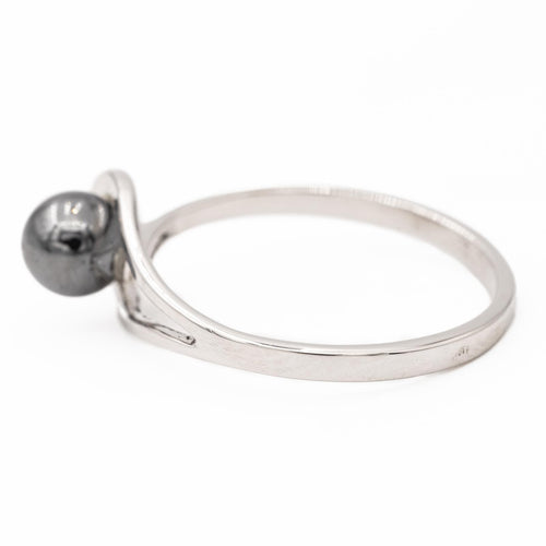 Bague 53.5 Bague en or blanc 18 carats sertie d’hématite 58 Facettes 2303215CN