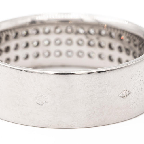 Bague 53 Bague demi-alliance en or blanc 18 carats et diamants 58 Facettes 2303326CN