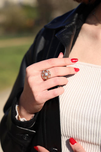 Bague 54 Bague Cocktail Or jaune, Platine Diamant 58 Facettes 2307606CN