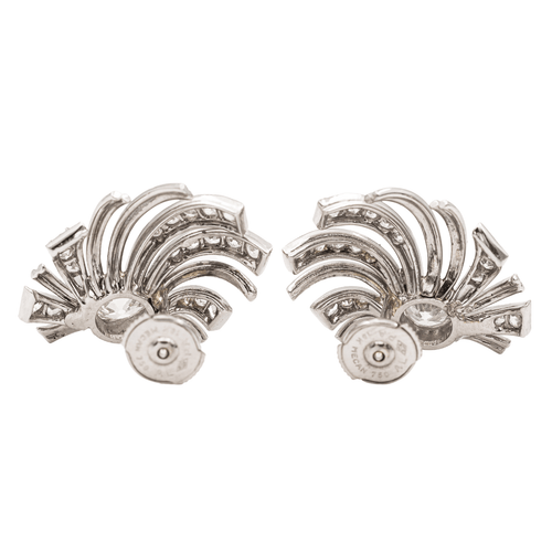 Boucles d'oreilles Boucles d'oreilles Art déco en or blanc 18 carats et diamants 58 Facettes 2308535CN