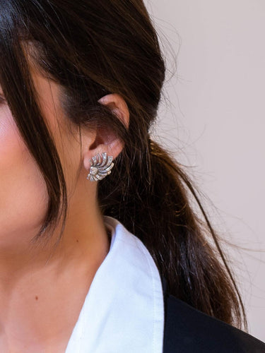 Boucles d'oreilles Boucles d'oreilles Art déco en or blanc 18 carats et diamants 58 Facettes 2308535CN