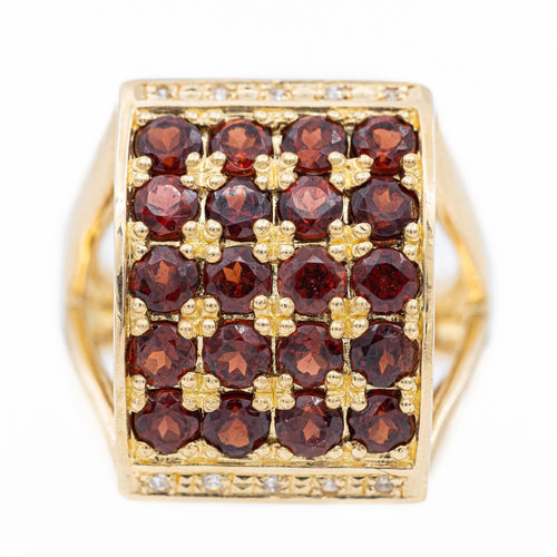 Bague 52 Bague Cocktail Or jaune Grenat, Diamant 58 Facettes 2308821CN
