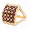 Bague 52 Bague cocktail en or jaune 18 carats grenats et diamants 58 Facettes 2308821CN