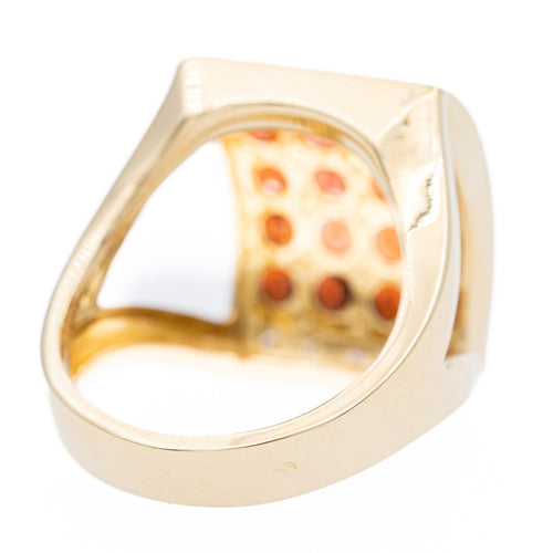 Bague 52 Bague cocktail en or jaune 18 carats grenats et diamants 58 Facettes 2308821CN