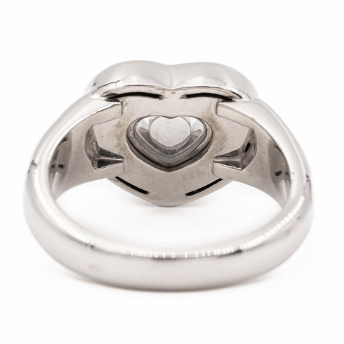 Bague 55 Chopard Bague Happy Diamonds Or blanc Diamant 58 Facettes 2308894CN