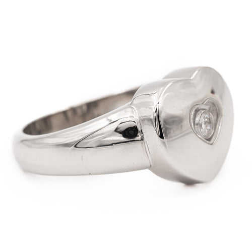 Bague 55 Chopard Bague Happy Diamonds Or blanc Diamant 58 Facettes 2308894CN