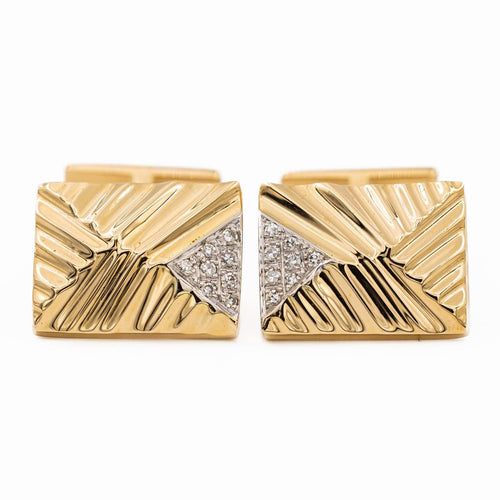 Boutons de manchette Boutons de manchette Or jaune, Or blanc Diamant 58 Facettes 2308977CN