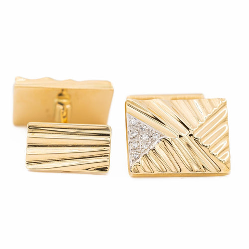 Boutons de manchette Boutons de manchette Or jaune, Or blanc Diamant 58 Facettes 2308977CN