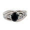Bague 53 Bague en or blanc 18 carats avec saphir et diamants 58 Facettes 2308979CN