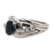 Bague 53 Bague Or blanc Saphir, Diamant 58 Facettes 2308979CN