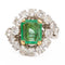 Bague 53 Bague Pompadour Or blanc, Platine Emeraude, Diamant 58 Facettes 2308981CN
