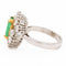 Bague 53 Bague Pompadour en or blanc 18 carats, platine, émeraude et diamants 58 Facettes 2308981CN