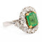 Bague 53 Bague Pompadour Or blanc, Platine Emeraude, Diamant 58 Facettes 2308981CN