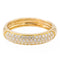 Bague 60 Bague pavée de diamants en or jaune 18 carats 58 Facettes 2309019CN