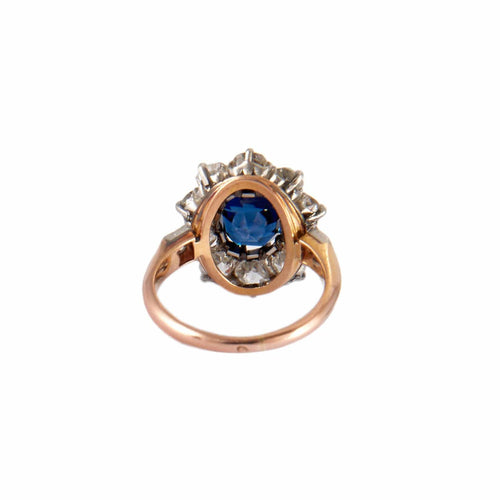 Bague 50 Bague Pompadour en or jaune 18k et saphir, diamants 58 Facettes BO/230008 STA