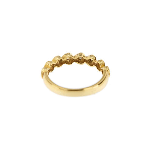 Bague 54 Bague rivière en or jaune 18 kt et diamants 58 Facettes 23130