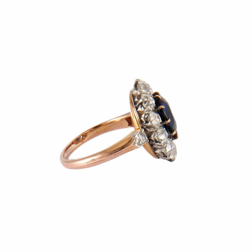 Bague 50 Bague Pompadour en or jaune 18k et saphir, diamants 58 Facettes BO/230008 STA