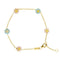 Bracelet Bracelet à fleurs émaillées en or jaune 18 kt 58 Facettes 23217
