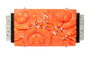 Broche Broche Art déco japonisme en or blanc 14K, platine, diamants, onyx et corail 58 Facettes 23277-0093