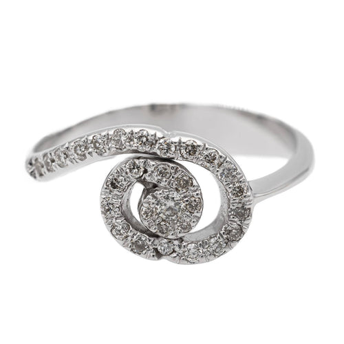 Bague 54 Bague pavée en or blanc 18 carats et diamants 58 Facettes 2328932CN