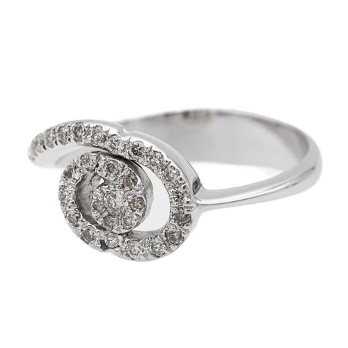 Bague 54 Bague pavée en or blanc 18 carats et diamants 58 Facettes 2328932CN