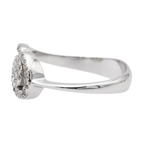 Bague 54 Bague pavée en or blanc 18 carats et diamants 58 Facettes 2328932CN