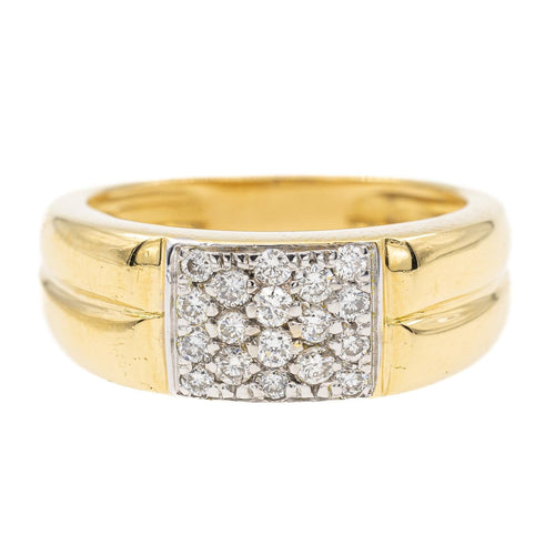 Bague 54 Bague Or jaune, Or blanc Diamant 58 Facettes 2329030CN
