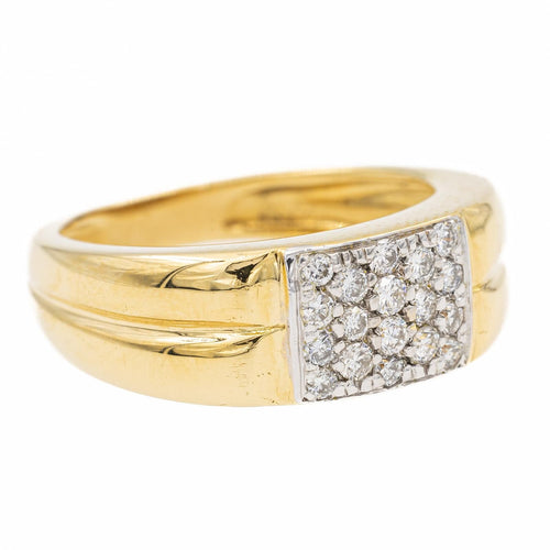 Bague 54 Bague Or jaune, Or blanc Diamant 58 Facettes 2329030CN