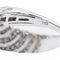Bague 54 Bague en or blanc 18 carats sertie de diamants bruns et blancs 58 Facettes 2329117CN