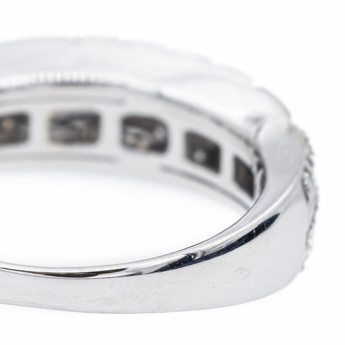 Bague 54 Bague en or blanc 18 carats sertie de diamants bruns et blancs 58 Facettes 2329117CN