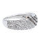 Bague 54 Bague en or blanc 18 carats sertie de diamants bruns et blancs 58 Facettes 2329117CN