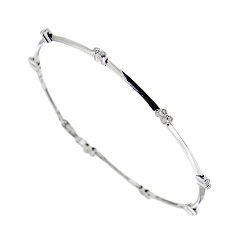 Bracelet Bracelet à segments en or blanc 18 ct avec diamants 58 Facettes 23296