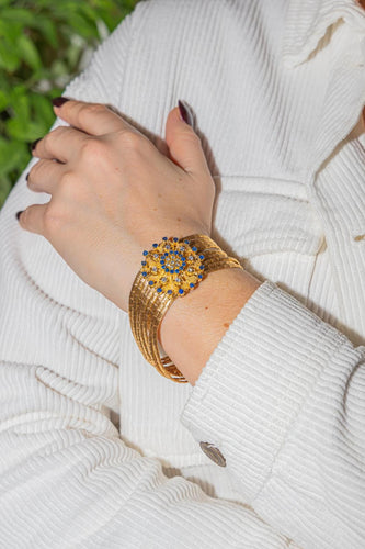 Bracelet Bracelet Manchette Or jaune Diamant, Saphir 58 Facettes 2331748CN