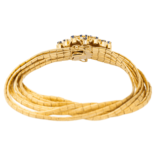 Bracelet Bracelet Manchette Or jaune Diamant, Saphir 58 Facettes 2331748CN