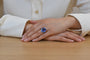 Bague 54 Bague en platine avec saphir de Ceylan et diamants 58 Facettes 23318 / 23216