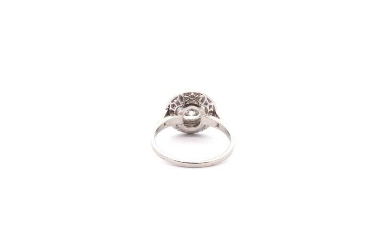 Bague 53 Bague style Art déco en platine et diamants 58 Facettes 23331-26267