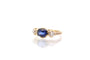 Bague 53 Bague en or jaune 18k avec saphir et diamants 58 Facettes 23334