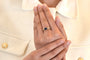 Bague 53 Bague en or jaune 18k avec saphir et diamants 58 Facettes 23334