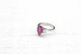 Bague 53 Bague en or blanc 18k avec tourmaline poire et diamants 58 Facettes 23351