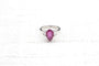 Bague 53 Bague en or blanc 18k avec tourmaline poire et diamants 58 Facettes 23351